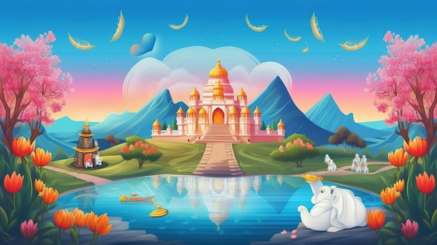 Janmashtami festival illustration