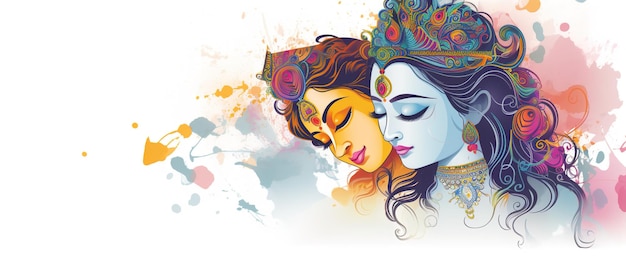 Janmashtami festival with Lord Krishna playing flute vector illustration background banner digital post poster and card designillustration