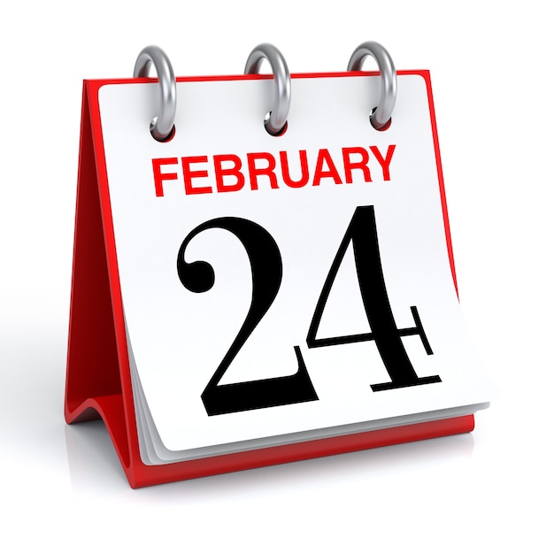 Januari Kalender 3D-rendering