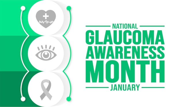 January is glaucoma awareness month background template holiday concept background banner