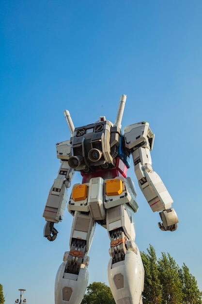 JAPAN - 20 oktober 2016: Mobiel pak Gundam RG 1/1 RX-78-2 Ver. GFT Bij de hoofdingang van Diver City Tokyo Plaza