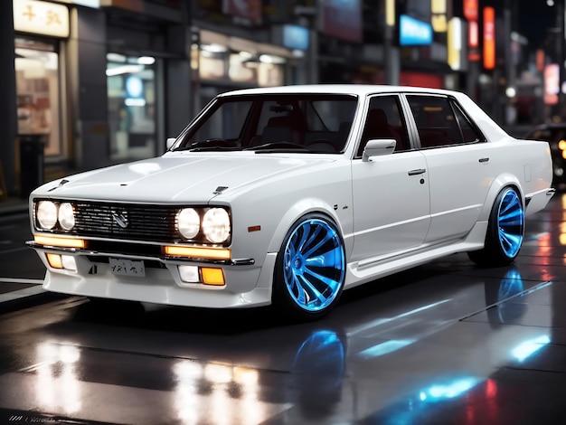 Japan as symmetry style future aerodynamic high technology concept Nissan Cedric P130