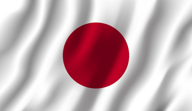 Photo japan flag photo realistic