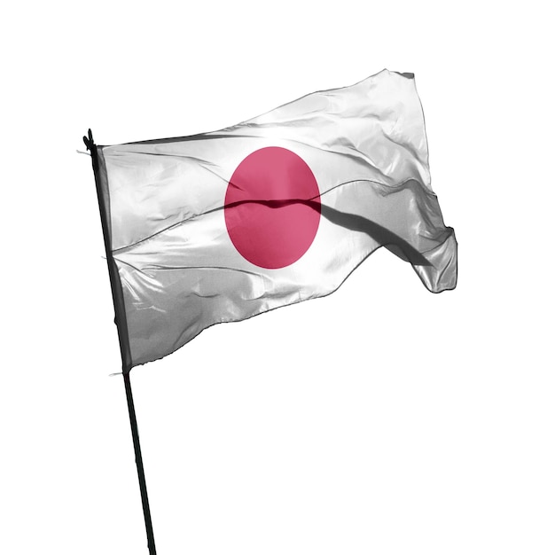 japan flag on white background