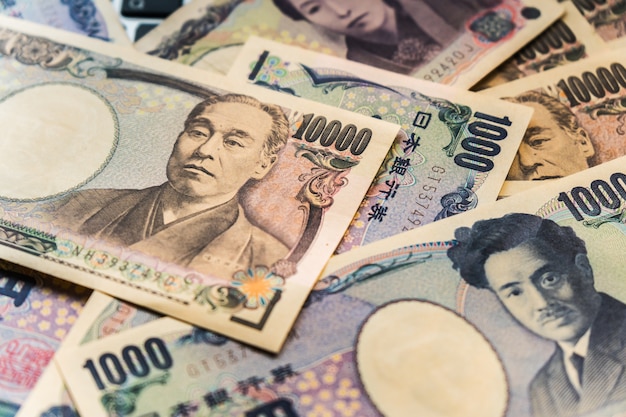 Japan geld yen bankbiljetten