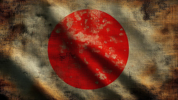 Japan grunge flag 3D texture background