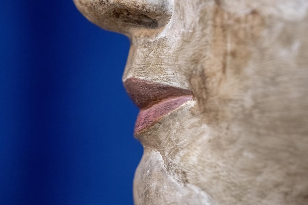 Japan monk statue close up