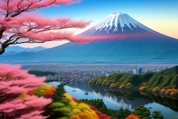 Japan national symbol sightseeing mount fuji representative landmark beautiful mountain