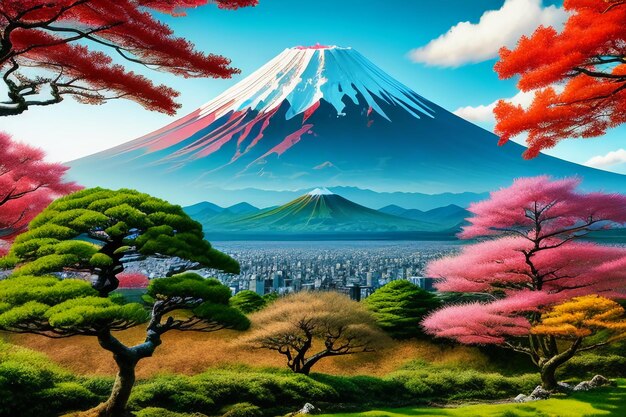 Japan national symbol sightseeing mount fuji representative landmark beautiful mountain