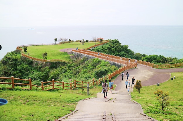 Photo japan's famous scenic spot chinen cape park