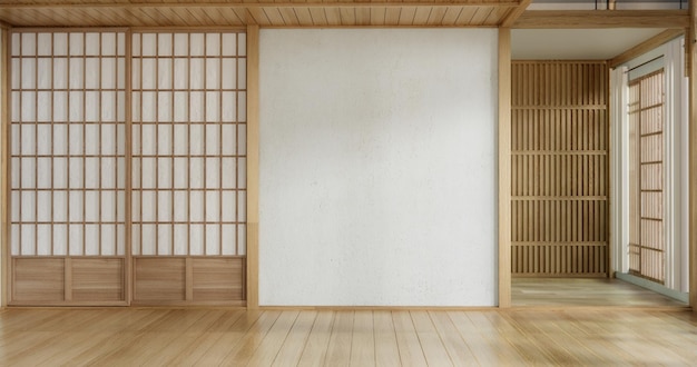 Japan stijl Grote woonkamer in luxe kamer Japanse stijl decoratie