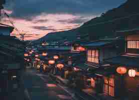 Photo a japan street scene landscape