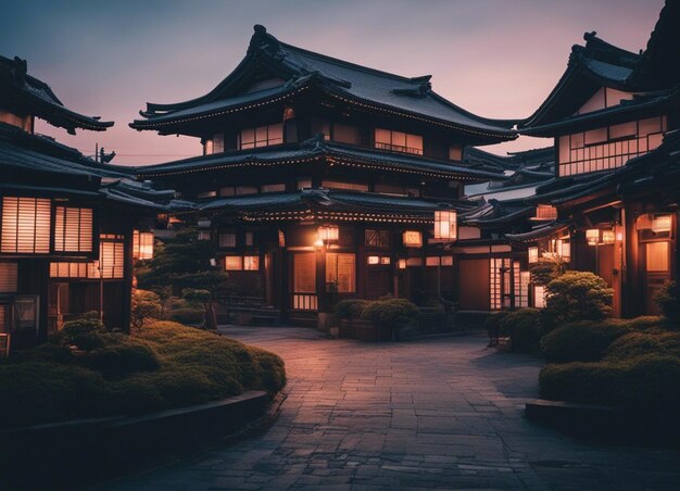 Photo a japan street scene landscape