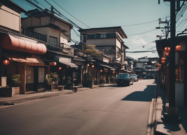 Photo a japan street scene landscape