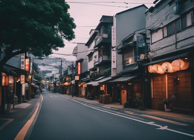 Photo a japan street scene landscape