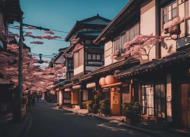 Photo a japan street scene landscape