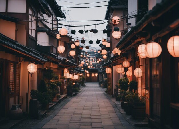 Photo a japan street scene landscape