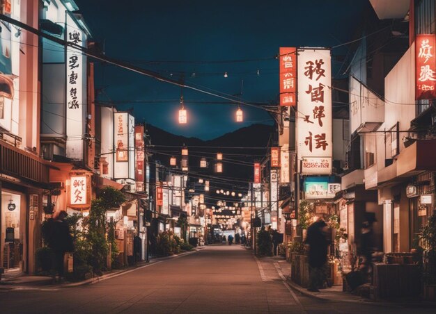 A japan street scene landscape