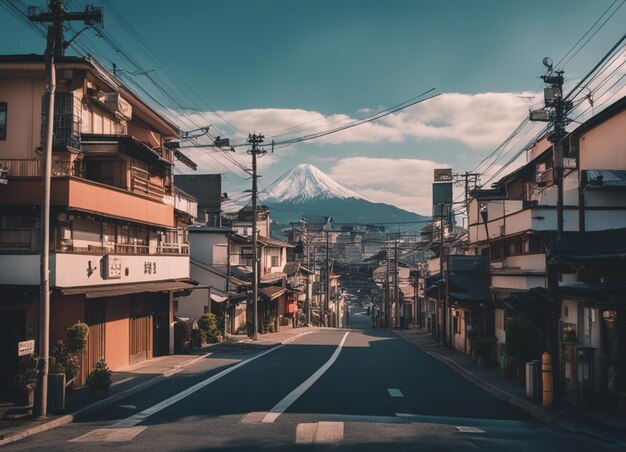 Photo a japan street scene landscape