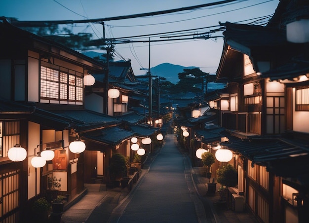 Photo a japan street scene landscape