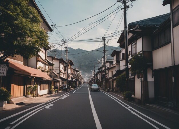 Photo a japan street scene landscape