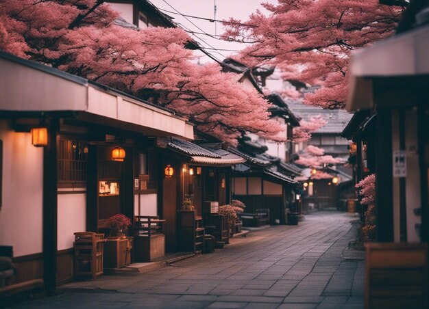 Photo a japan street scene landscape