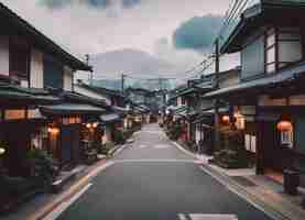 Photo a japan street scene landscape