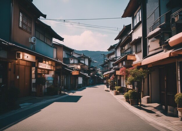 Photo a japan street scene landscape