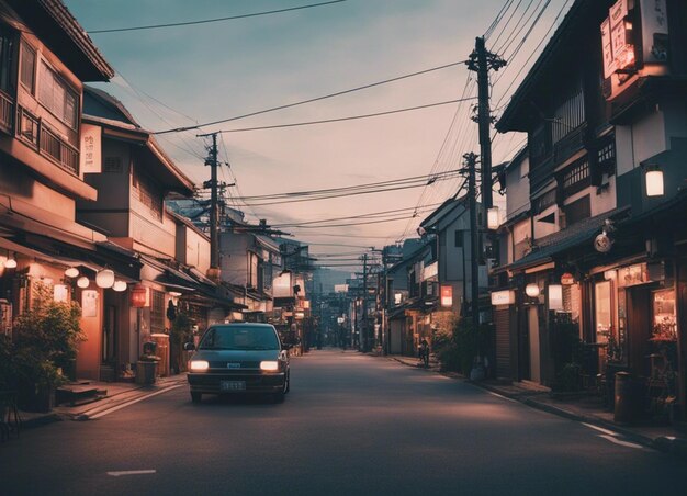 Photo a japan street scene landscape