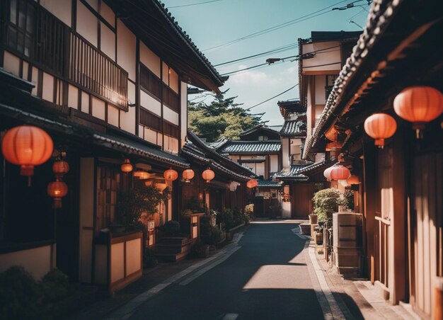 Photo a japan street scene landscape