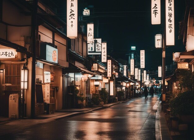 Photo a japan street scene landscape