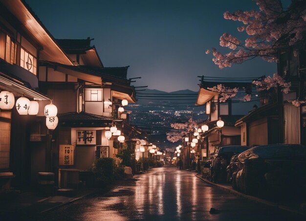 Photo a japan street scene landscape