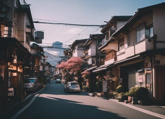 Photo a japan street scene landscape