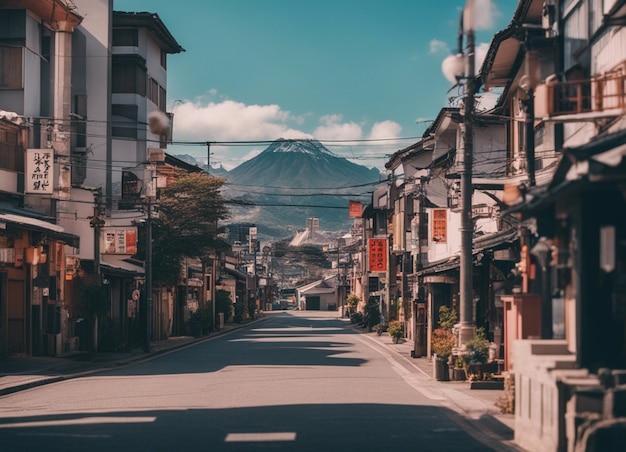 Photo a japan street scene landscape