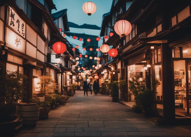 Photo a japan street scene landscape