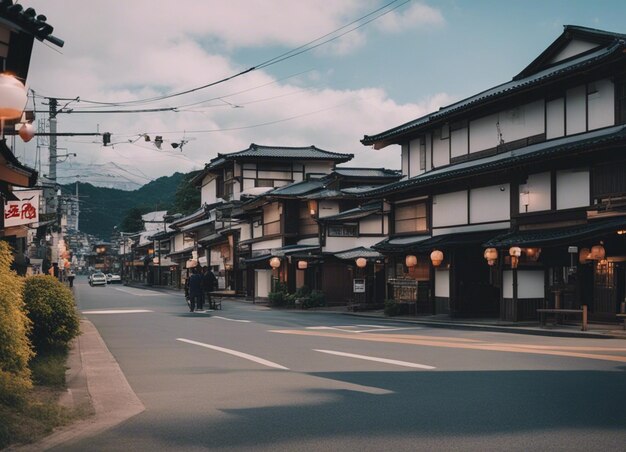 Photo a japan street scene landscape