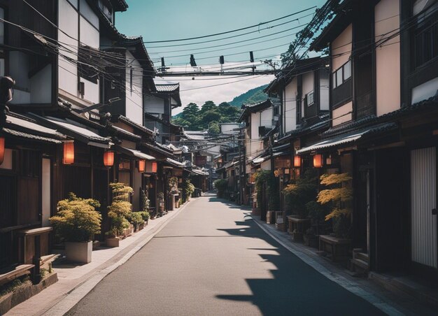 Photo a japan street scene landscape