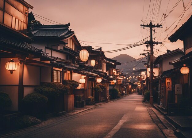 Photo a japan street scene landscape