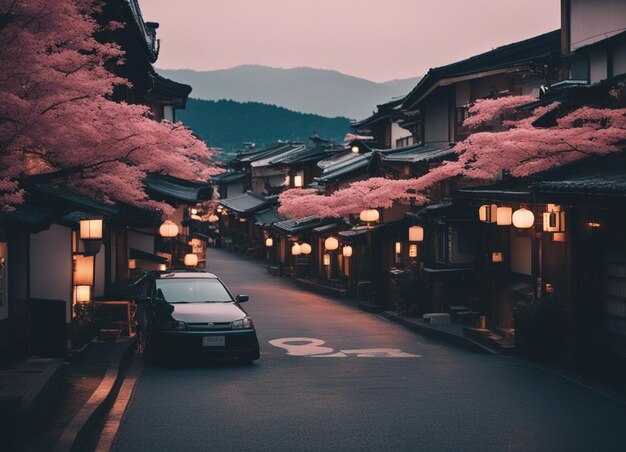 Photo a japan street scene landscape