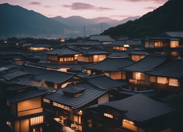 Photo a japan street scene landscape