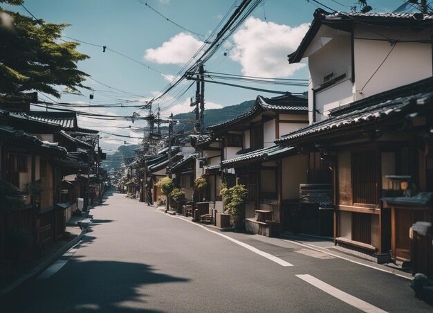 日本の街景の風景