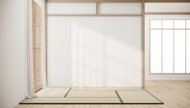 Japan style empty room decorated in white room japan interior