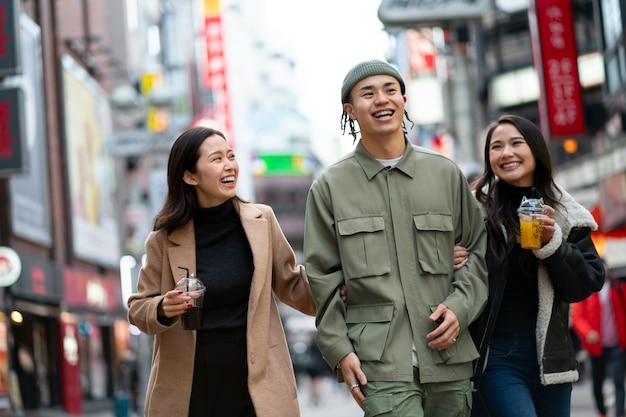 Japan teenager friends having fun