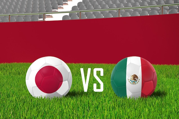 Japan vs mexico in stadium