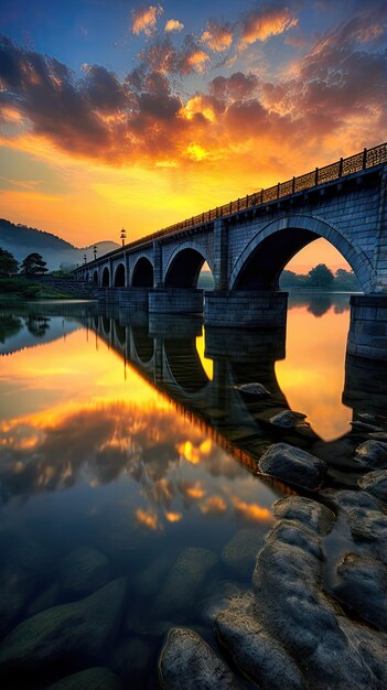 japan zen brug landschap panorama uitzicht fotografie Sakura bloemen pagode vrede stilte toren muur