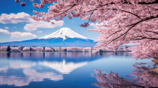 japan zen landscape panorama view photography Sakura flowers pagoda peace silence tower wall