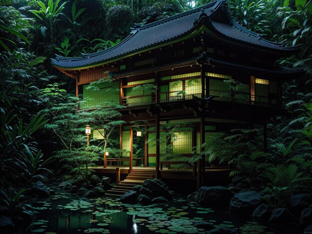 Japanese architecture in the jungle