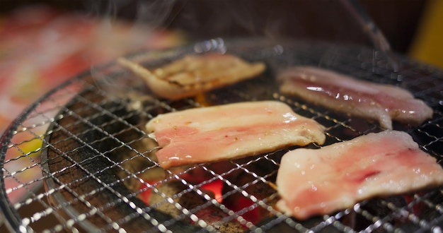 Japanese barbecue inside the restaurant