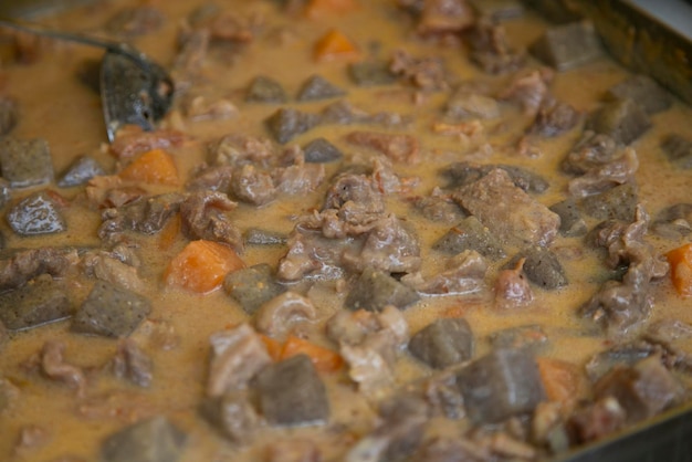 Japanese beef stew with vegetables and sweet potato