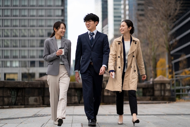 비즈니스 파트너와 일본 비즈니스 개념